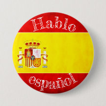 Badge flag hablo español
