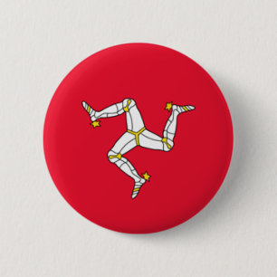 Badge - Flag, Isle of Man 2 Inch Round Button