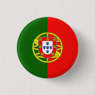 Badge Flag Portugal 1 Inch Round Button