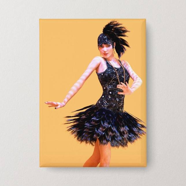 Badge Flapper Dancing Vintage (Recto)
