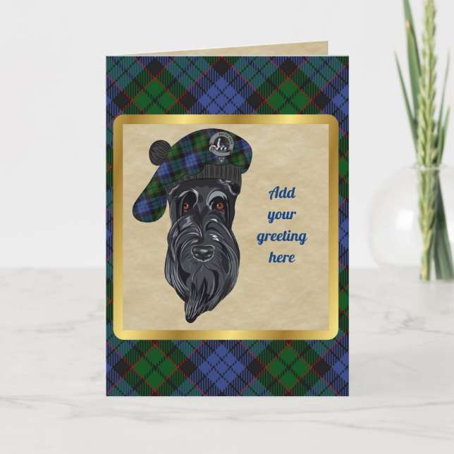 Badge Fletcher & Carte personnalisée Tartan (Devant)