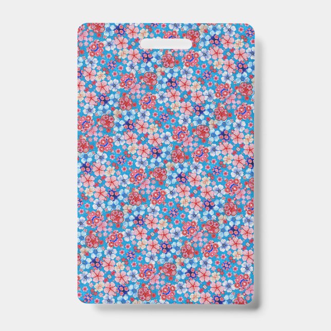 Badge Fleur Bleue Fanée (Avant)