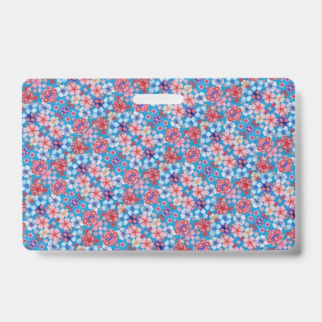Badge Fleur bleue tombée (Avant)