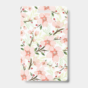 Badge Fleurs roses
