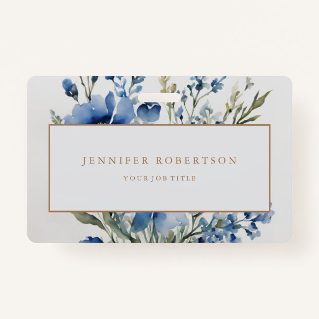 Badge Floral Chic Classical Personnalisé Customisé (Devant)