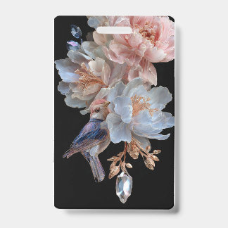 Badge Floral Colibri