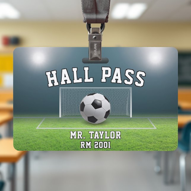 Badge Football De Terrain Football Entraîneur Salle De F (Soccer Field Football Coach Gym Class Hall Pass Badge
)
