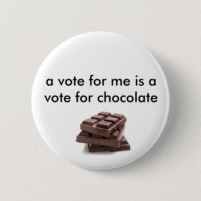 badge for chocaholics 2 inch round button (Front)