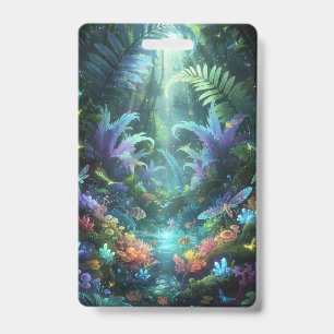 Badge Forêt Enchantée Bioluminescente Jungle Magique