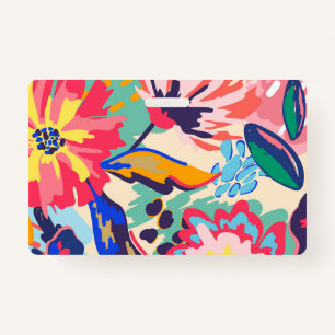 Badge Forêt et rose