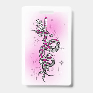 Badge forfait vacances avec serpent