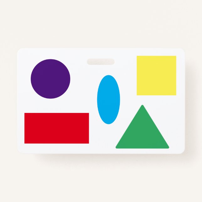 Badge Formes et alphabet (Devant)