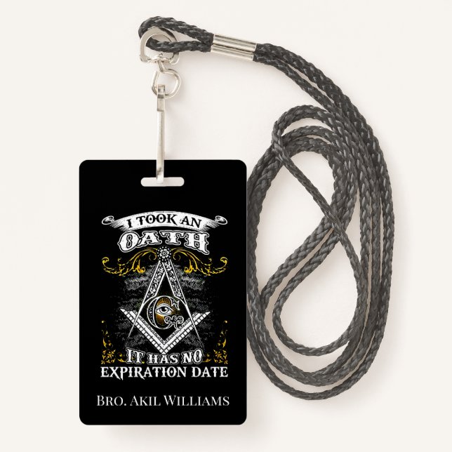 Badge Freemason (Devant avec lanière)