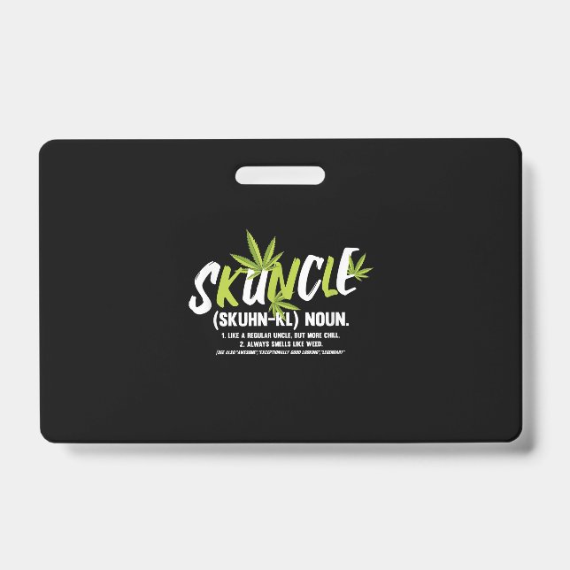 Badge Fumeur de mauvaises herbes de l'oncle Funny Lover (Avant)