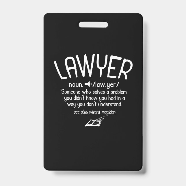 Badge Funny Lawyer Definition (Face)