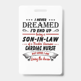 Badge Gendre d'une infirmière cardiaque géniale