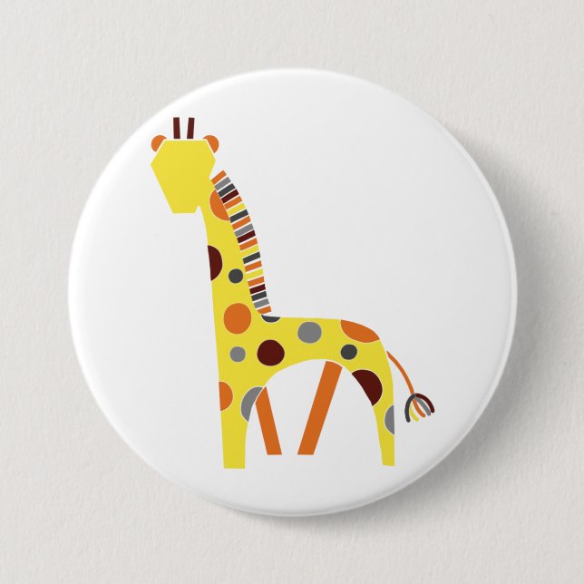 Badge - Girafe stylisée 3 Inch Round Button (Front)