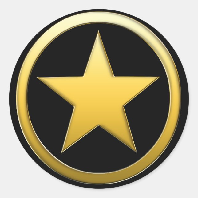 Badge Golden Star - Stickers (Devant)