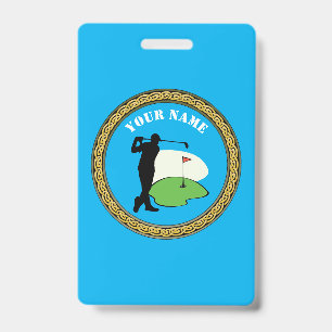 Badge Golf - Add Name - Golfer