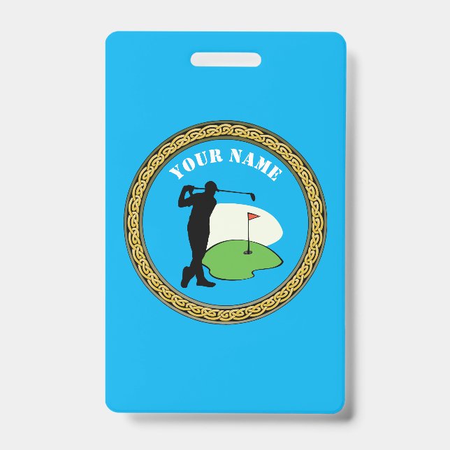 Badge Golf - Add Name - Golfer (Front)