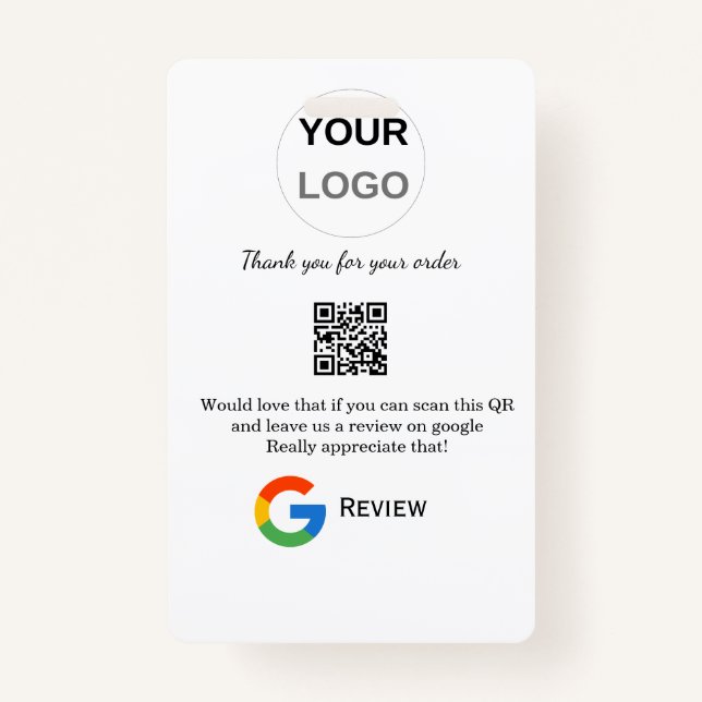 Badge Google examen logo de l'entreprise Analyser QR exa (Devant)