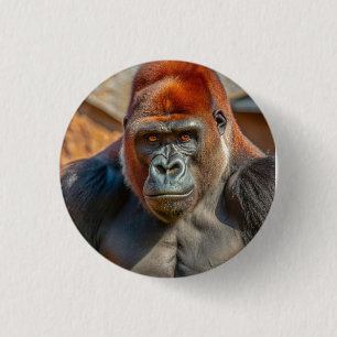 Badge: gorilla 1 inch round button