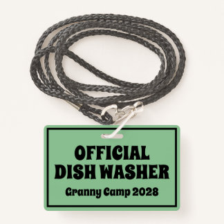 Badge Granny Camp Texte Rétro