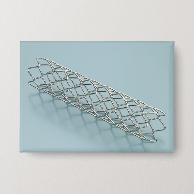 Badge Gros plan sur un stent médical (Recto)