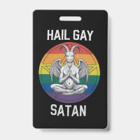 Hail Gay Satan Funny Goth Gothique Goat LGBTQ