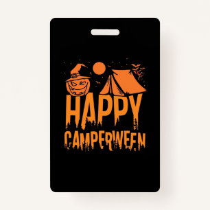 Badge Halloween Camper Nature