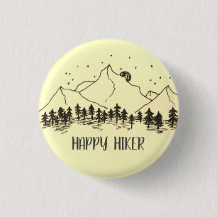 Badge - Happy hiker 1 Inch Round Button