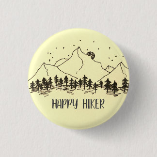 Badge - Happy hiker 1 Inch Round Button