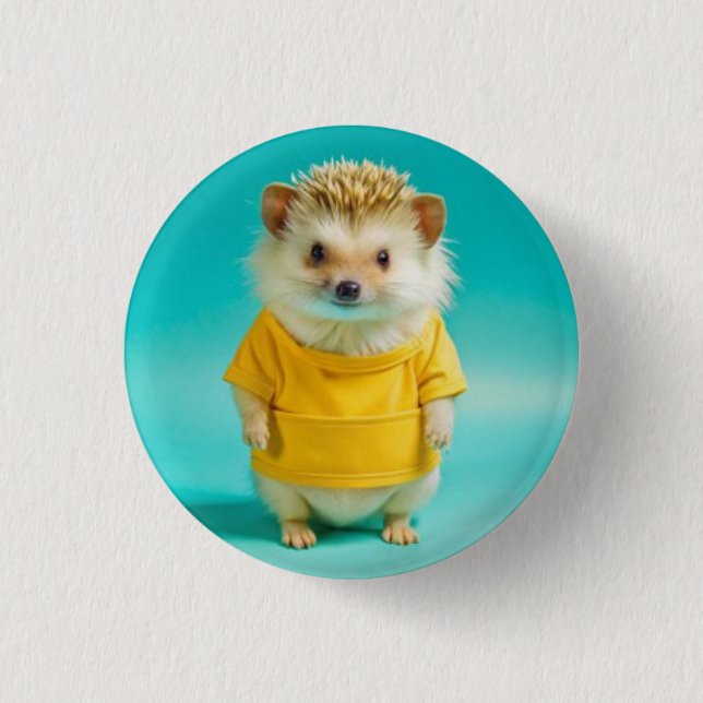 Badge: hedgehog 1 inch round button (Front)