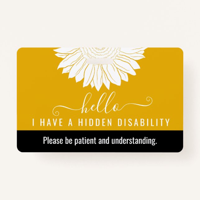 Badge hidden disability awareness (Devant)
