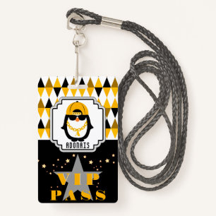 Badge Hip hop Penguin Cool Kid Photo Pass VIP 