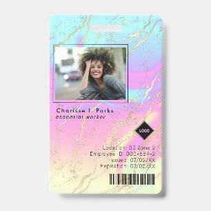 Badge Holographique Société de sécurité de photo d'ide