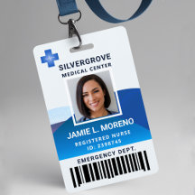 Hôpital Clinique Logo Bleu Moderne Photo Infirmièr