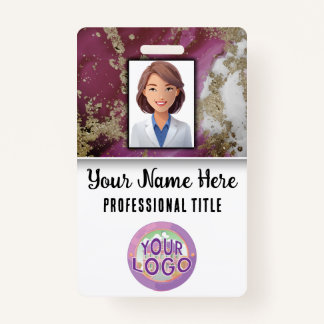 Badge Hospital Staff Name Title Logo Nurse Doctors 