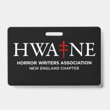 Badge HWA-NE recto/verso noir et blanc, générique