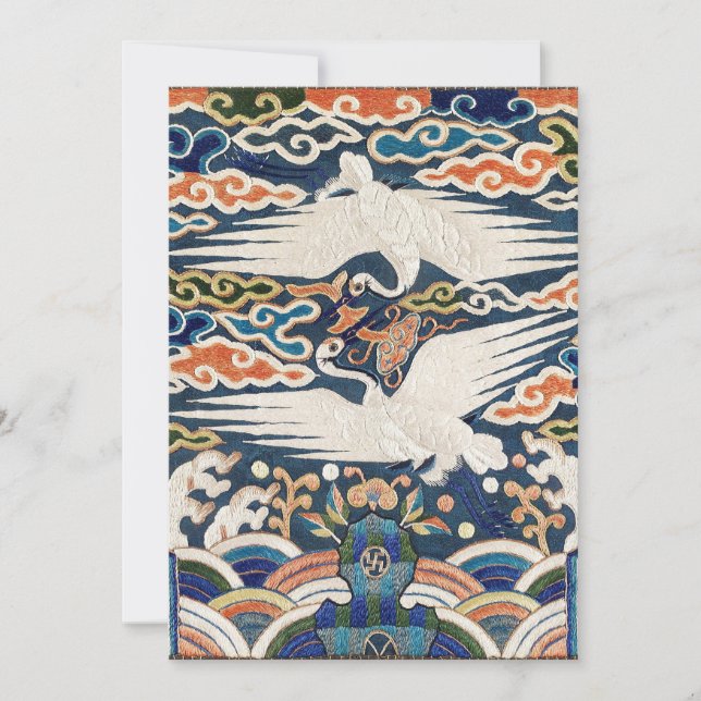 Badge Hyungbae of Upper Civil Rank with Two Cranes Invitation (Front)