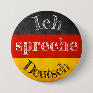 Badge ich flag Deutsch spreche 3 Inch Round Button
