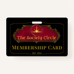 Badge ID de carte d'adhésion du Cercle de la Société