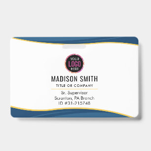 Badge ID de logo de société employé personnel minimalist