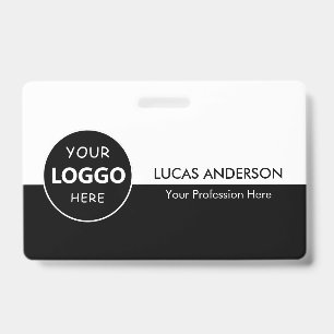 Badge ID de logo d'entreprise personnalisé employé minim