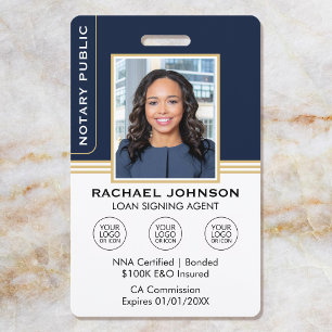 Badge ID de mandataire de signature notariale de style c