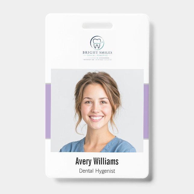 Badge ID de photo personnalisé Dentaire  (Avant)