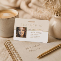 Badge ID de professeur d'enseignement à domicile M