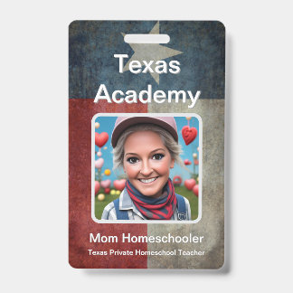 Badge ID de scolarisation à domicile au Texas