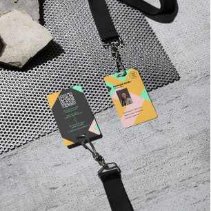 Badge ID de société moderne pour photo d'employé Sécurit