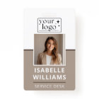 ID d'employé d'entreprise minimal moderne